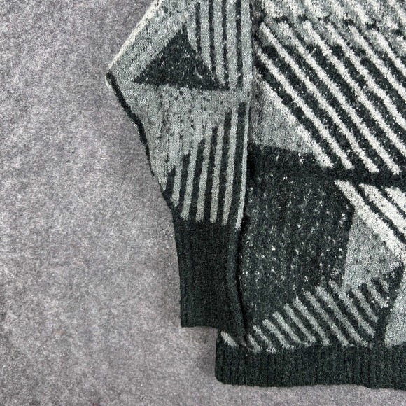 prAna Sweater Womens XS Gray Green Striped Wrap Cardigan Wool Blend CELANDINE - Picture 3 of 15